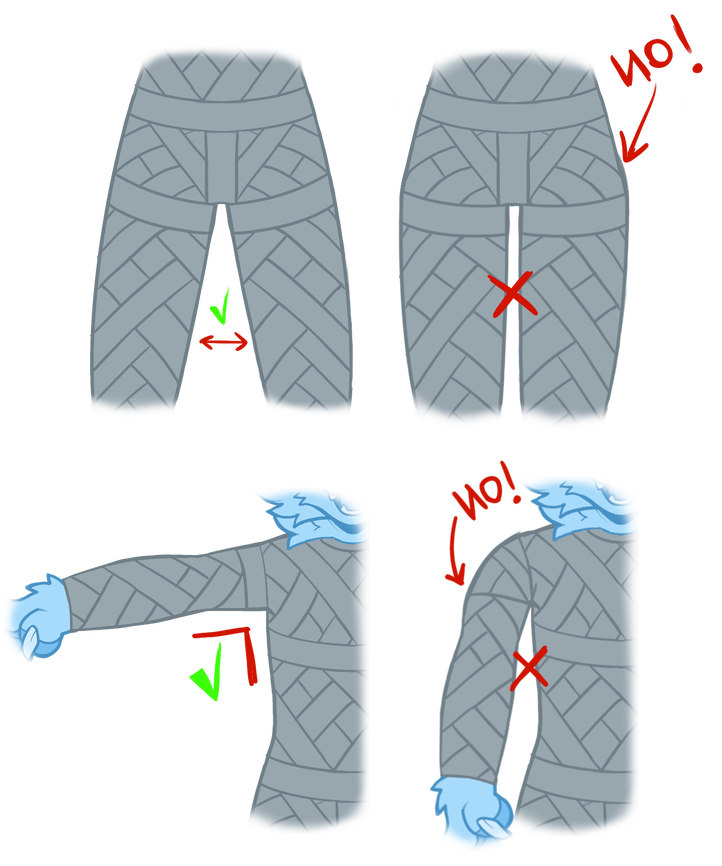 Proper posture guide: keep legs spread and arms in T-pose, do not keep legs together or arms down